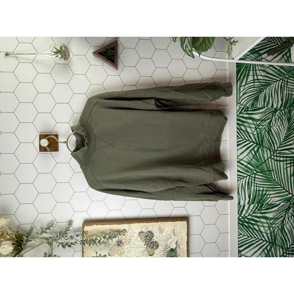 Evereve Olive Green Oversized Cowl Neck Long Sleeve Sweater - Size - XS